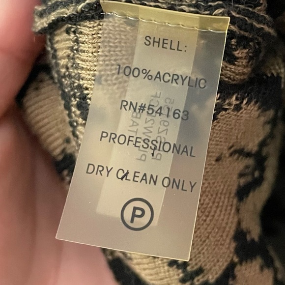 Marvin Richards Tan and Black Cheetah Print Long Sleeve Sweater Dress - Picture 4 of 6